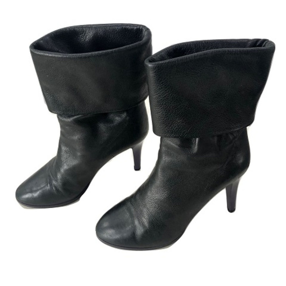 Chloe Leather Roll-Up Ankle Boot Size 6.5